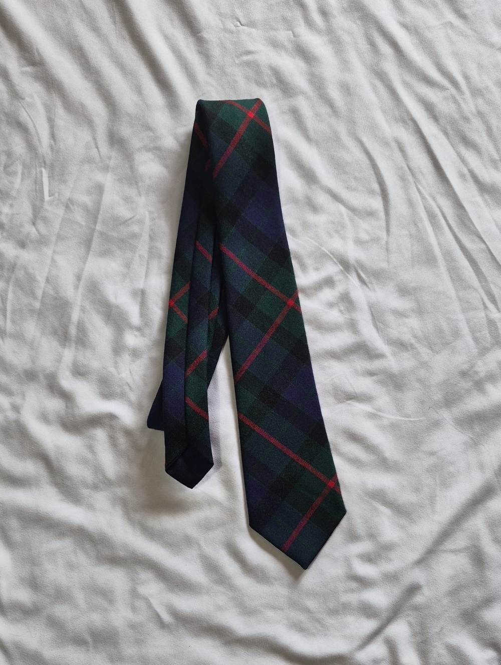 100% Wool Tie Made In Scotland "Gunn" Clan Tartan